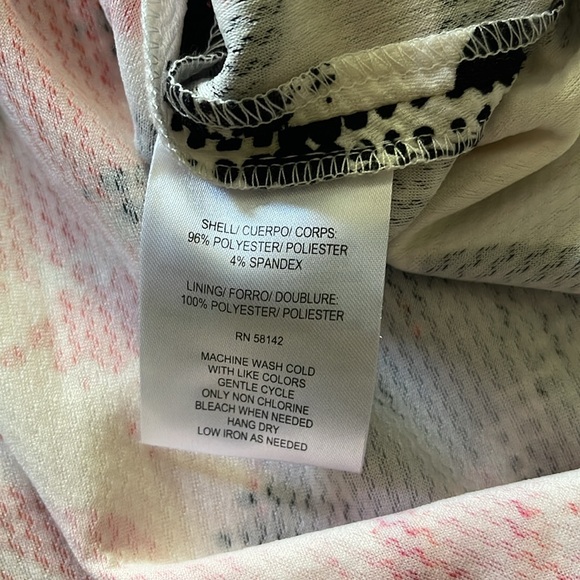 London Times Sleeveless Stretch Modern Print Multicolor Midi Dress Size 8 - Picture 6 of 6